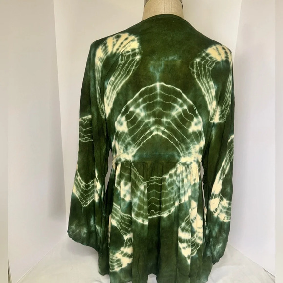 Earthbound Green Boho tie dye Dress size Medium - Picture 5 of 6